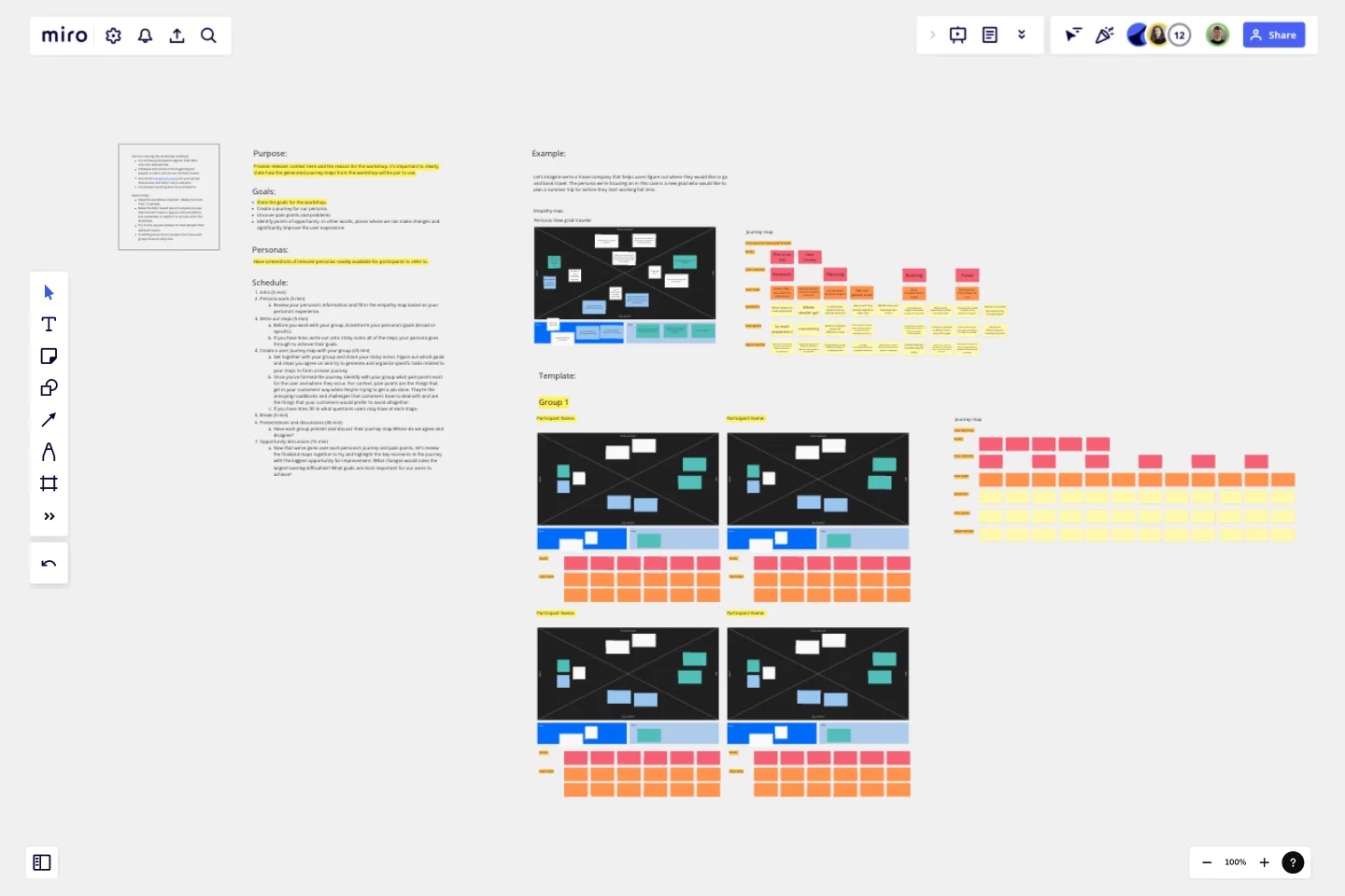 User Journey Mapping Workshop template