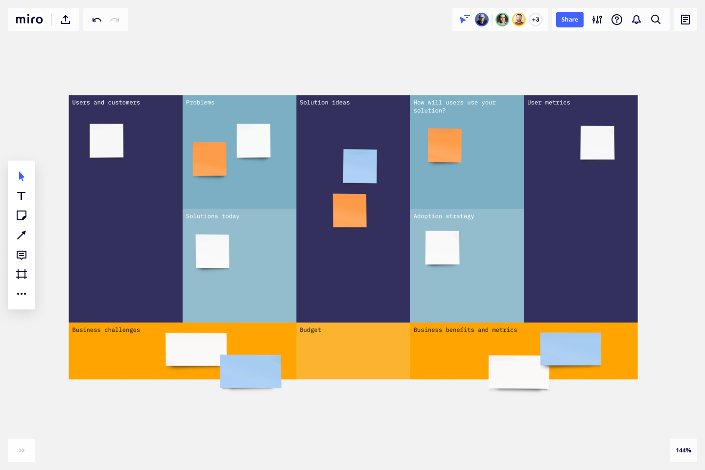 Free Opportunity Canvas Template & Example  Miro Within Business Opportunity Assessment Template