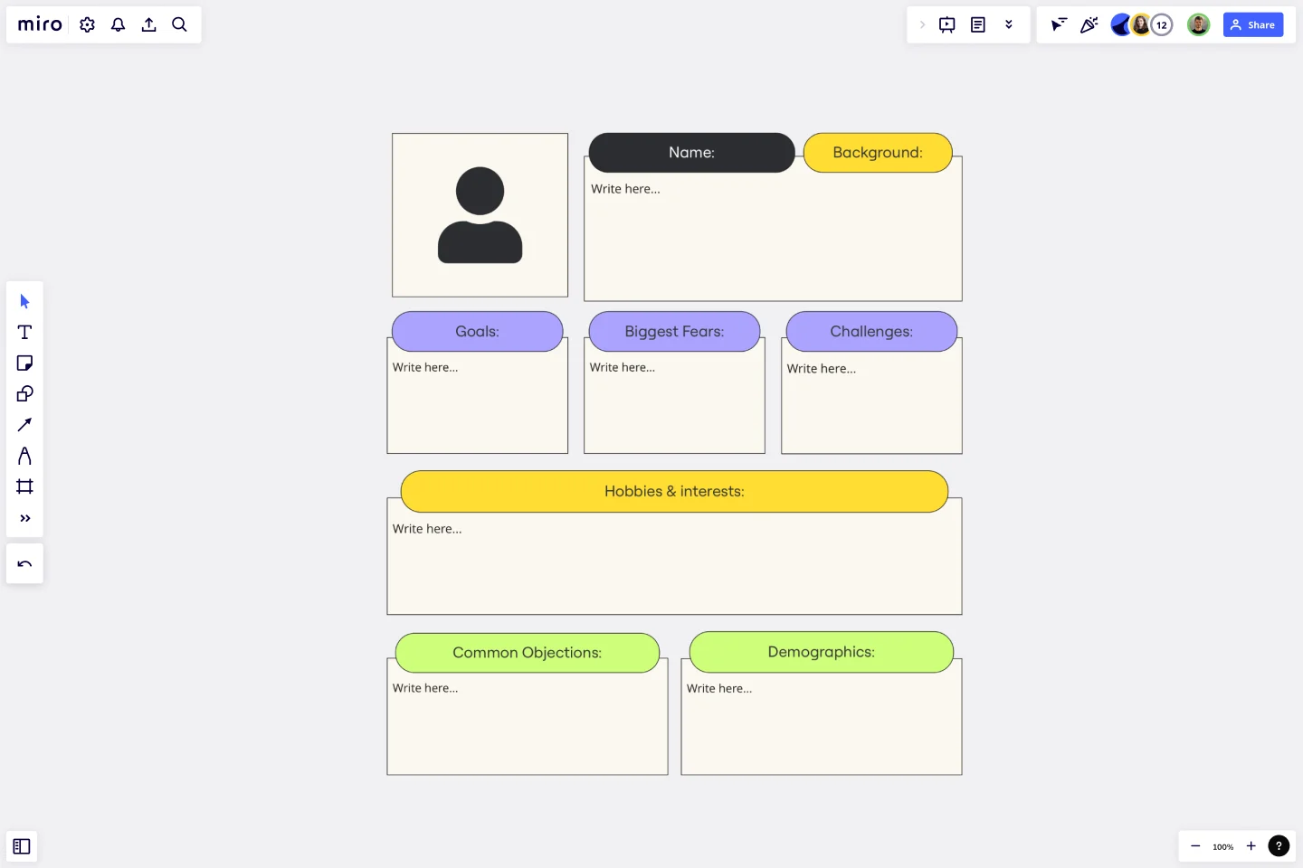 Audience Persona Template Miro Audience Persona Template Miro