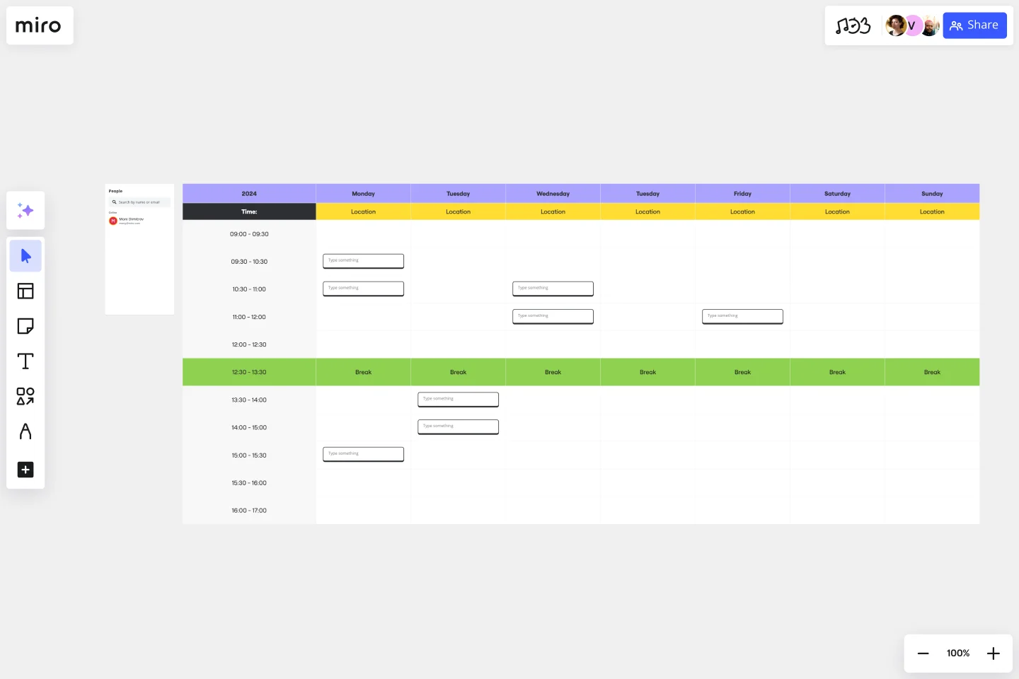 WEEKLY SCHEDULE -web