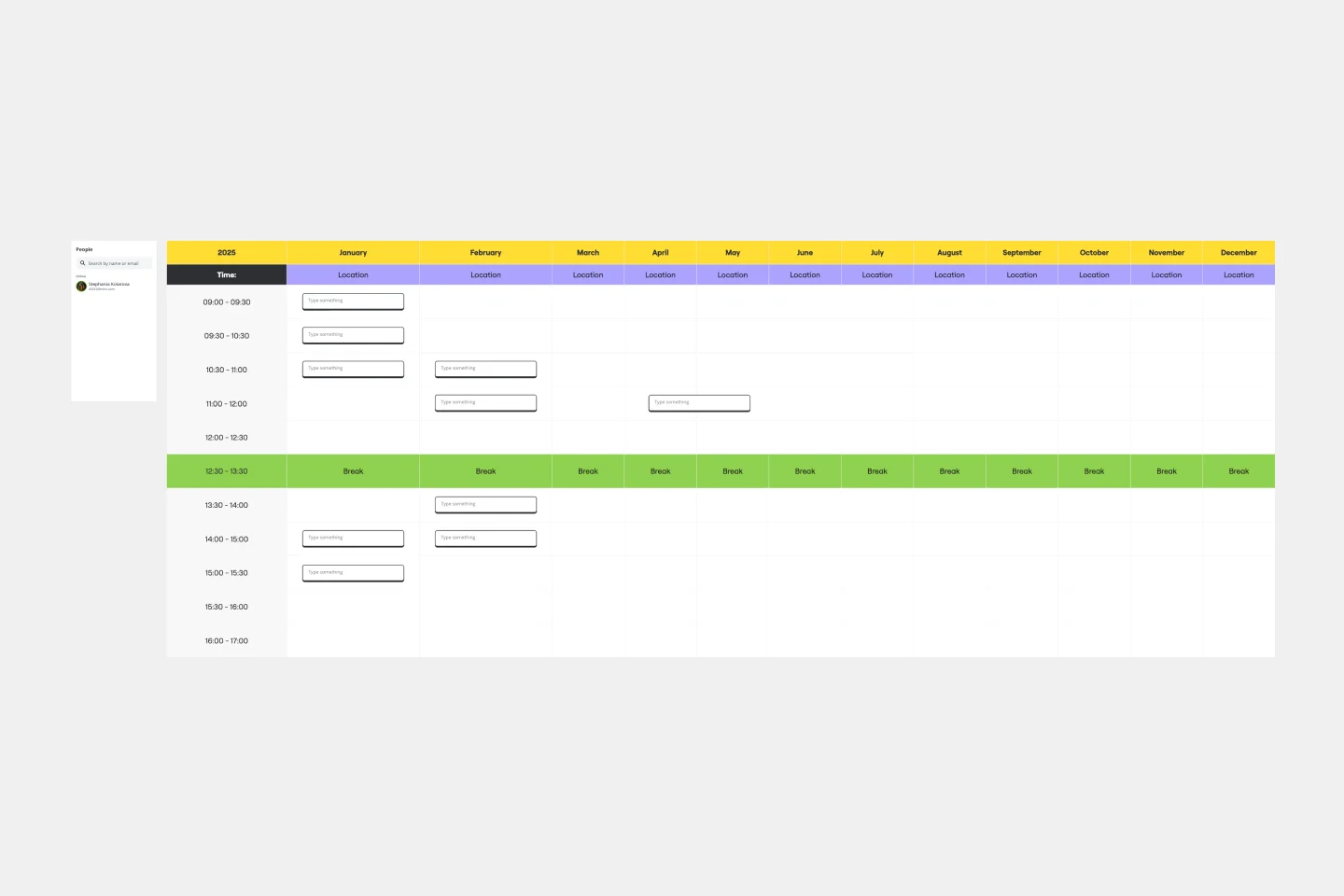 MONTHLY SCHEDULE -web