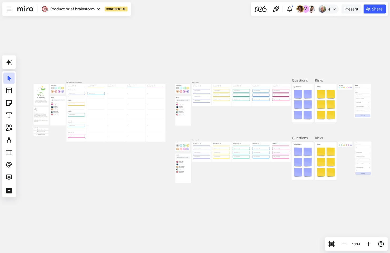 PI Planning Template & Example for Teams | Miro