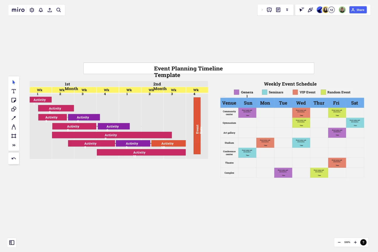 Event Planning Timeline template