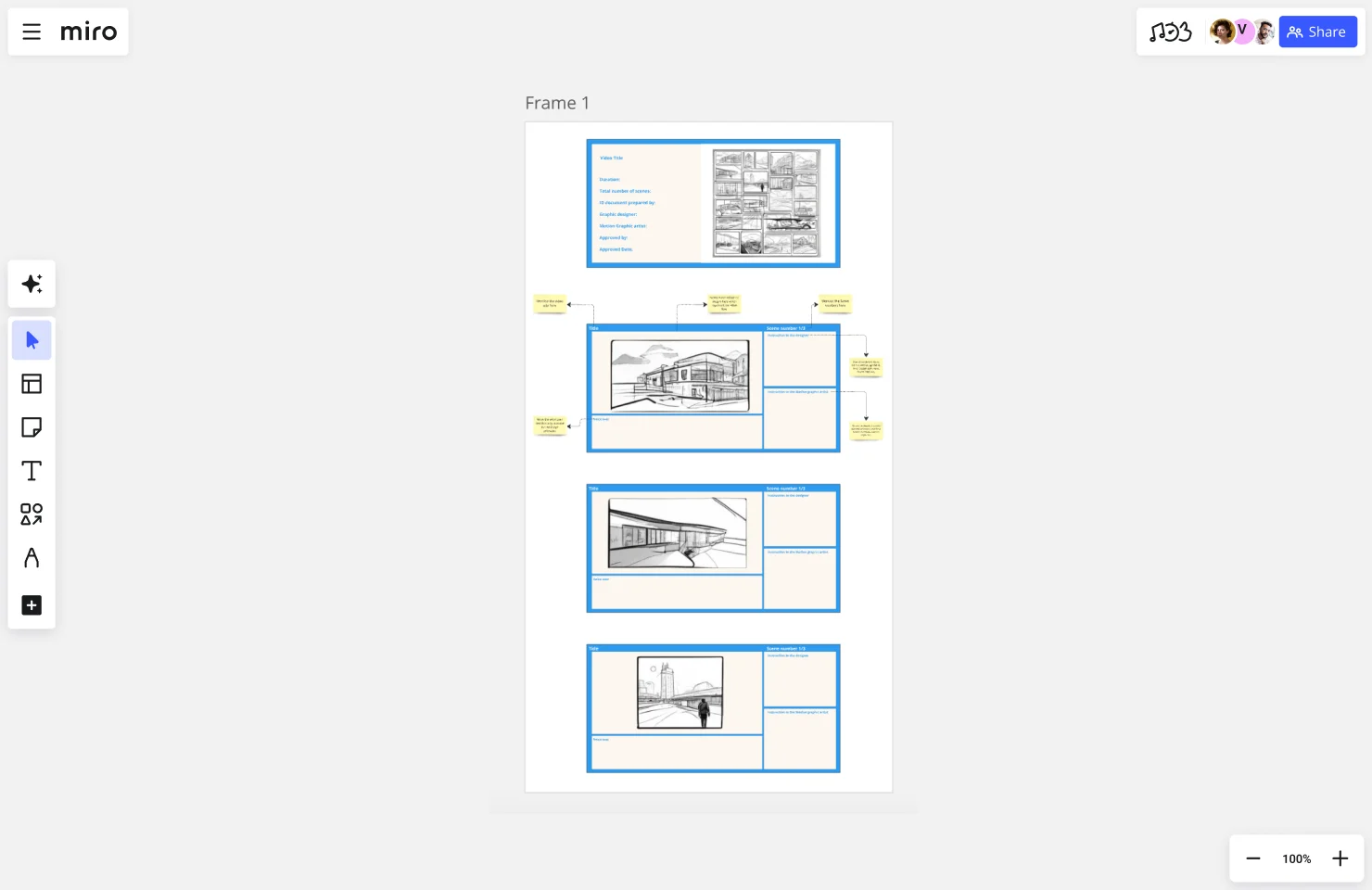 Storyboard video production web