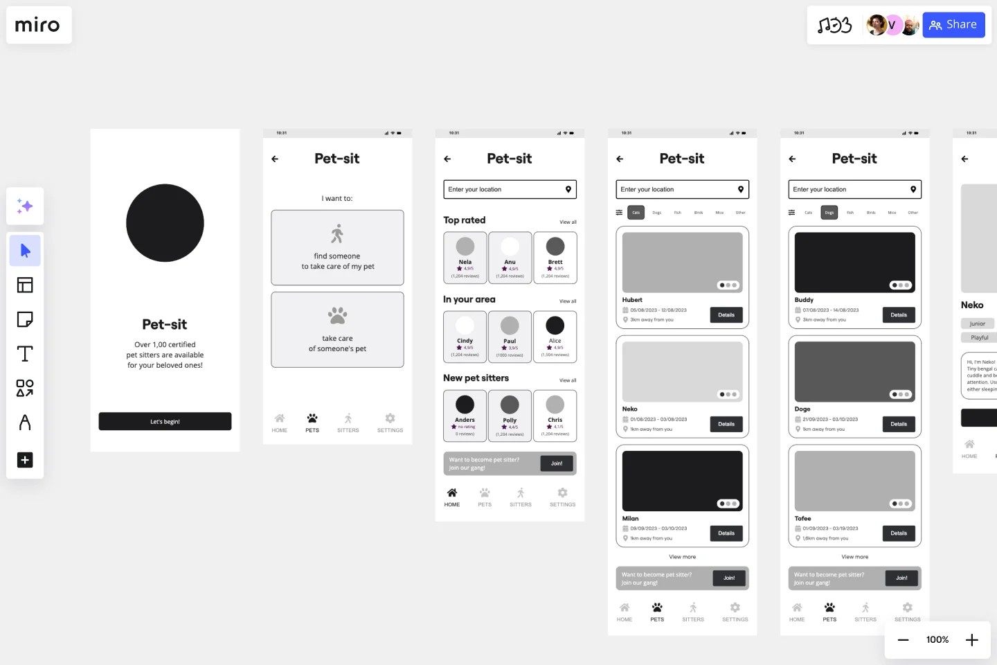 PetSittingAppWireframe-web-ui