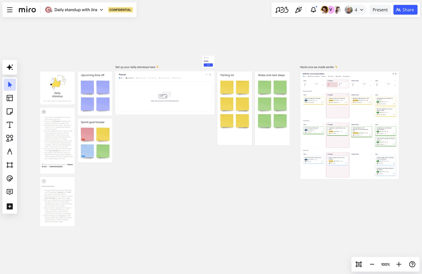 Daily standup with Jira-web