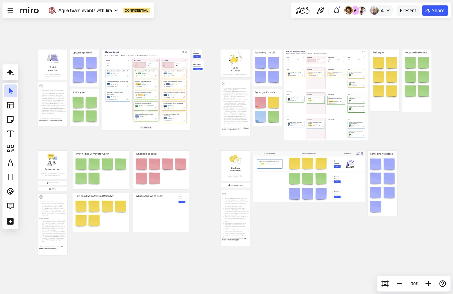 Agile team events with Jira-web