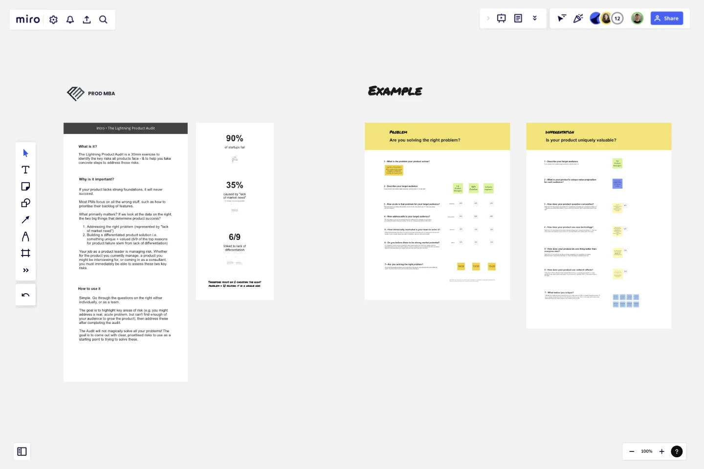 The Lightning Product Audit template