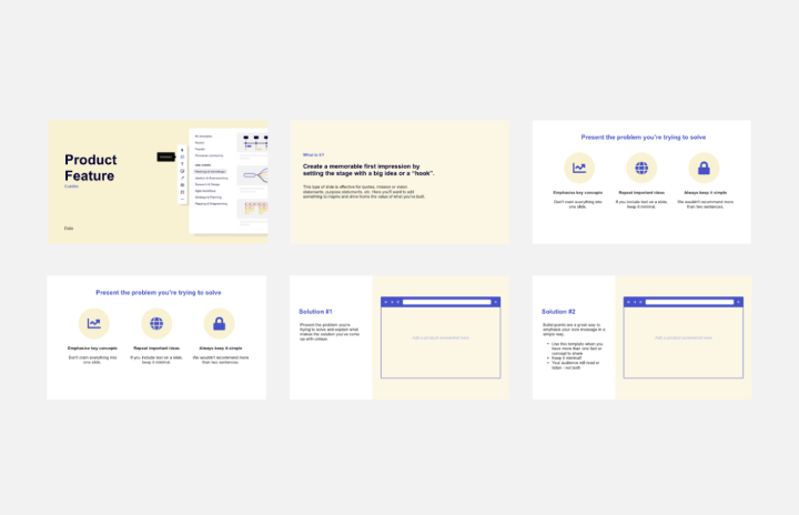 Product Feature Presentation Template | Miro