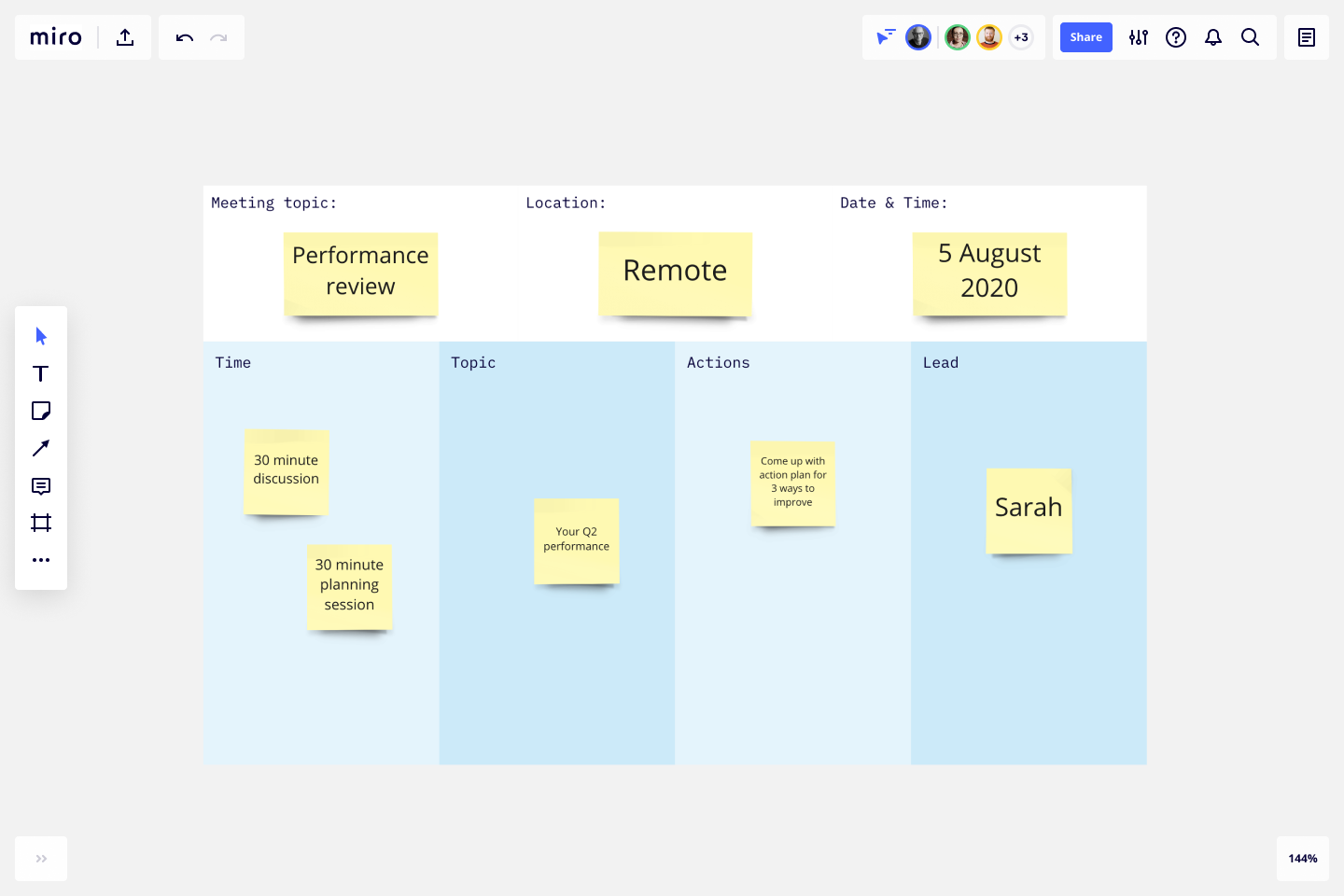 Meeting Agenda Template Example For Teams Miro