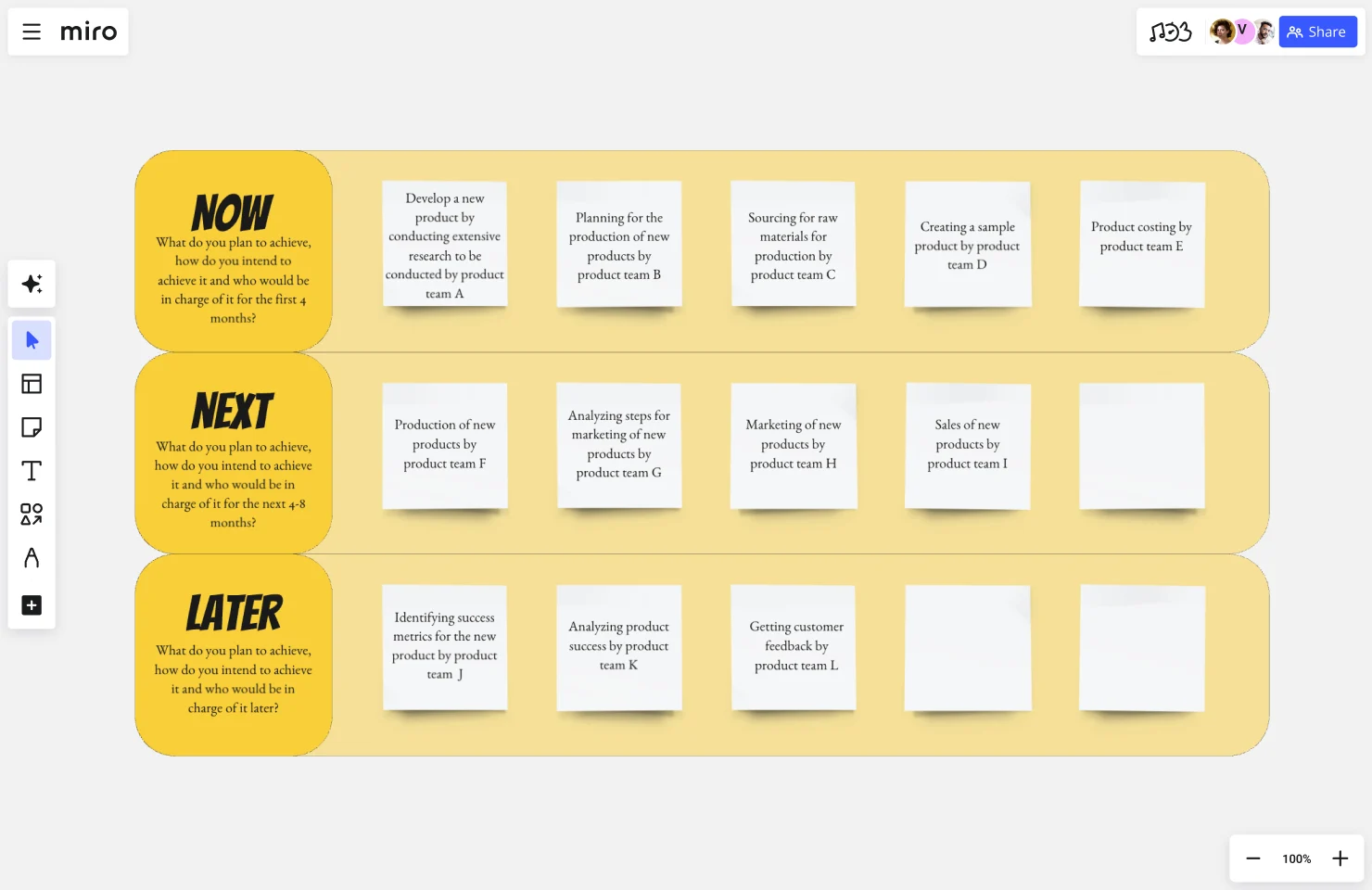 Basic product roadmap web