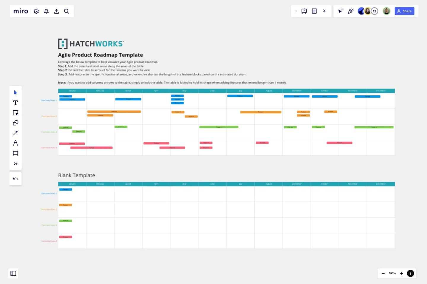Agile Product Roadmap by HatchWorks template