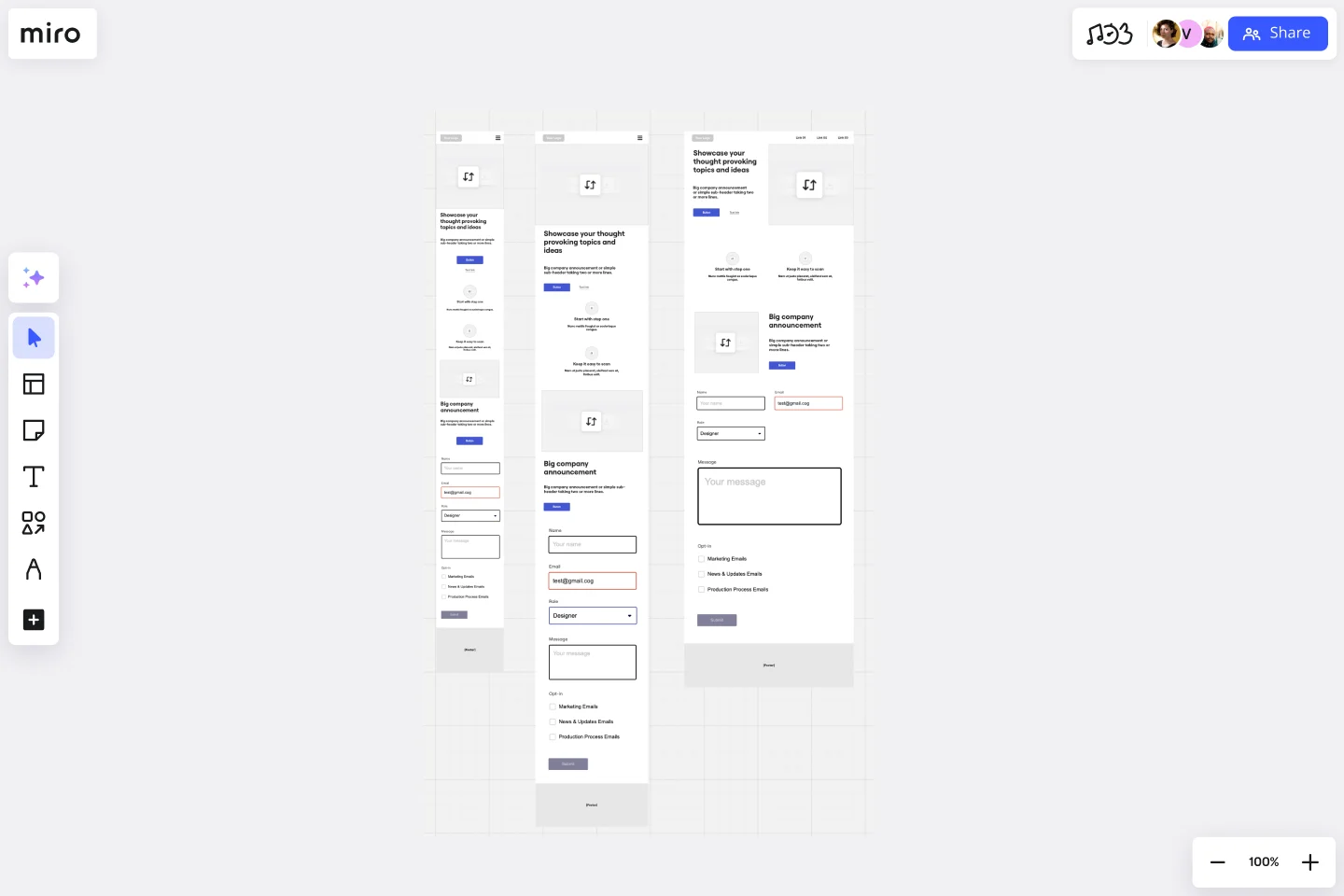 Website Wireframing