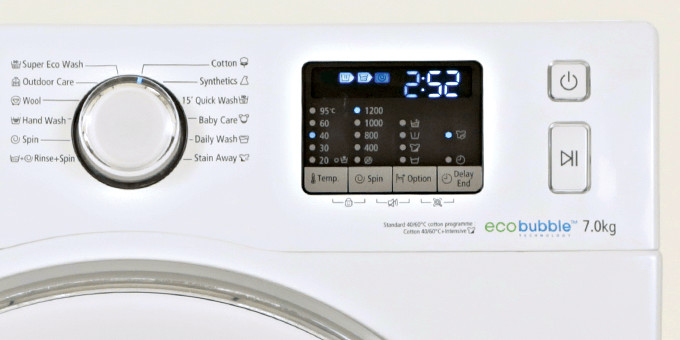 You can set the temperature on the control panel of your washing machine
