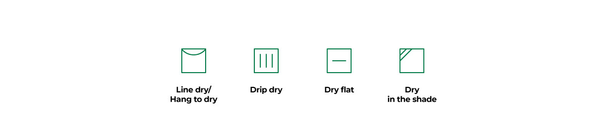 Air drying symbols