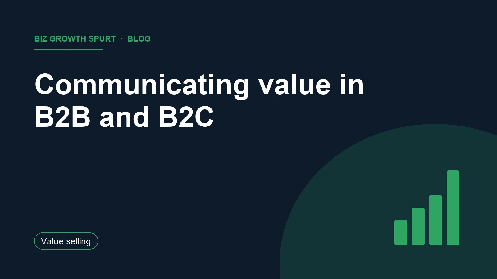 Communicating value in B2B and B2C