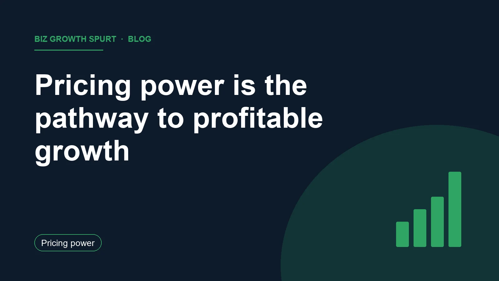 Pricing power is the pathway to profitable growth