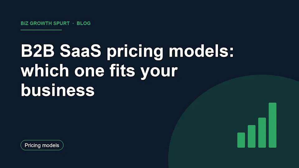 B2B SaaS pricing models: which one fits your business