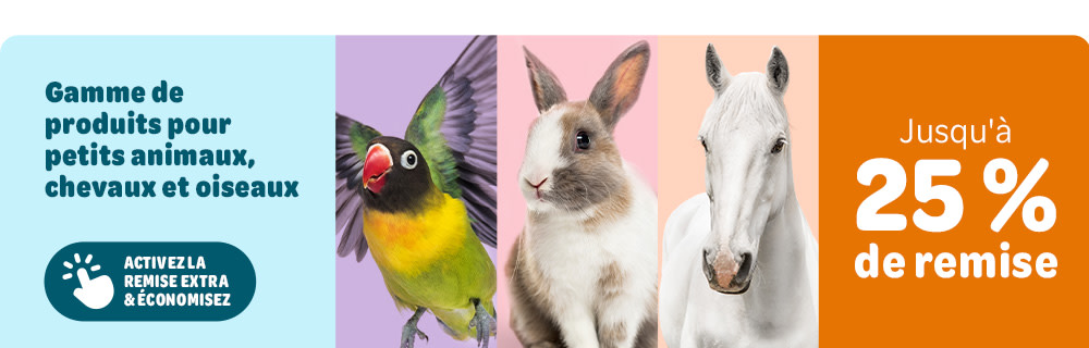 Gamme pour petits animaux, chevaux et oiseaux