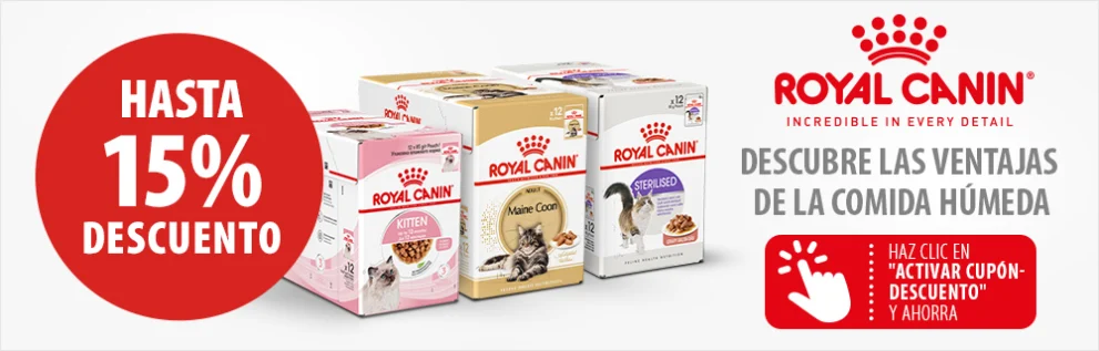 Royal Canin hasta 15 % de descuento en comida húmeda para gatos