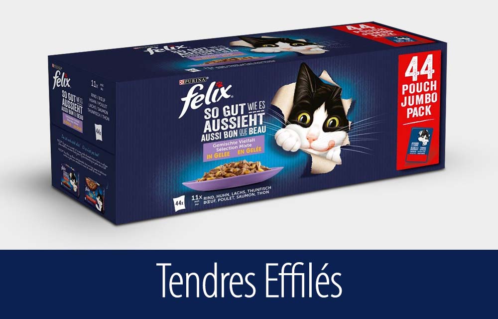 FELIX - Tendres Effilés en Gelée - Sélection Mixte 44x85g