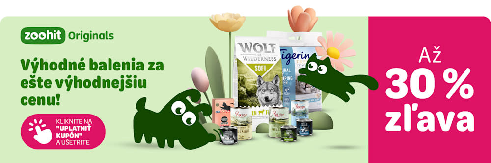 zoohit Originals, výhodné balenia za eště výhodnějšiu cenu! Až 30% zĺava. Kliknite na uplatniť kupón a ušetrite.