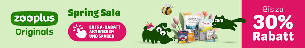 zooplus Originals Spring Sale. Extra-Rabatt aktivieren und sparen: Bis zu 30% Rabatt