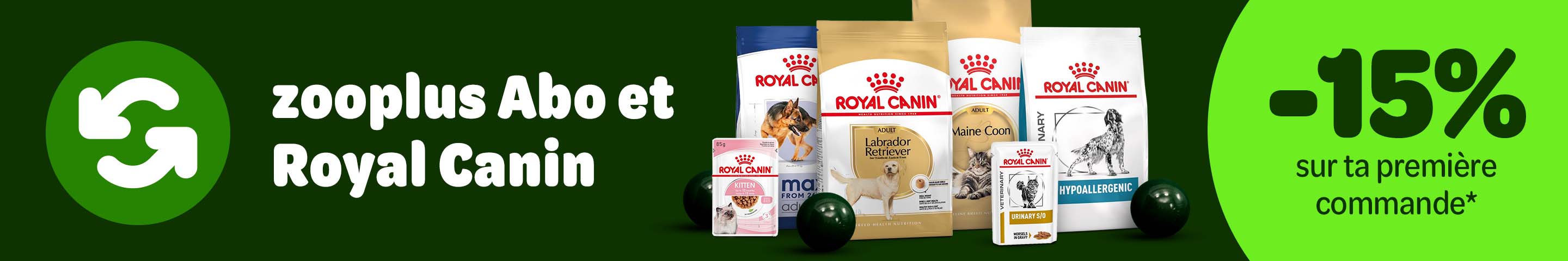 zooplus Abo et Royal Canin: -15% sur ta première commande*
