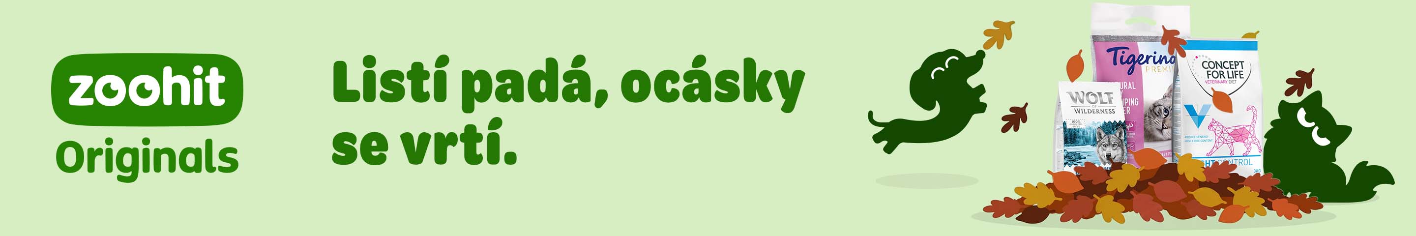 zoohit Originals - listí padá, ocásky se vrtí.