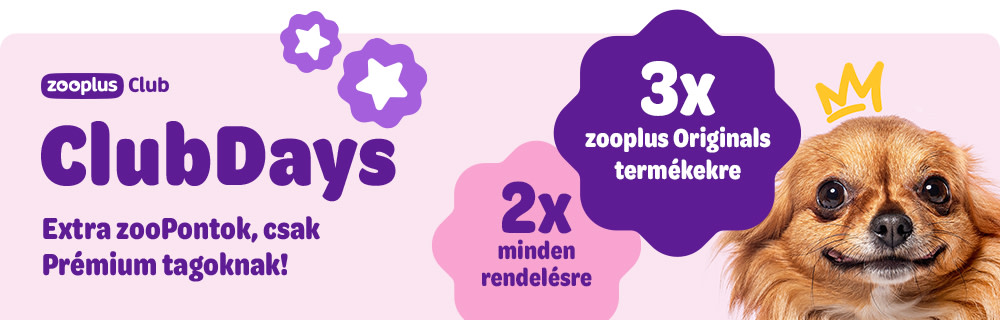 2x zooPont mindenre és 3x zooPont zooplus Originals termékekre Prémium tagoknak