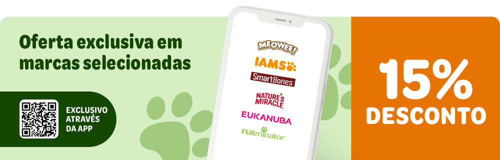 15 % de desconto em marcas selecionadas através ds App