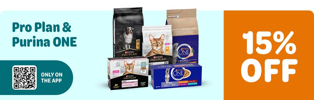 15% off Purina Pro Plan & Purina ONE: only on the app