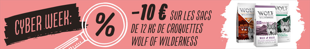 Croquettes Wolf of Wilderness 12 kg : 10 € de remise !