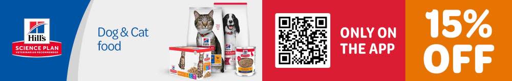 15% off Hill's Science Plan Dog & Cat Food: only on the app
