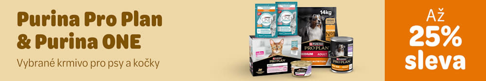 Purina Pro Plan + Purina One - vybrané krmivo pro kočky a psy - až -20% sleva.