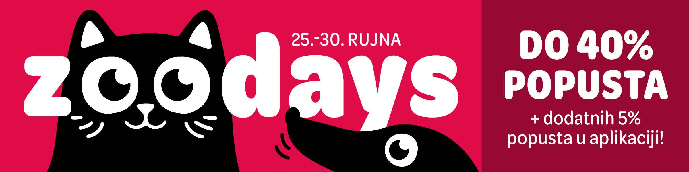 zoodays - do 40% popusta + 5% dodatnog popusta u aplikaciji!