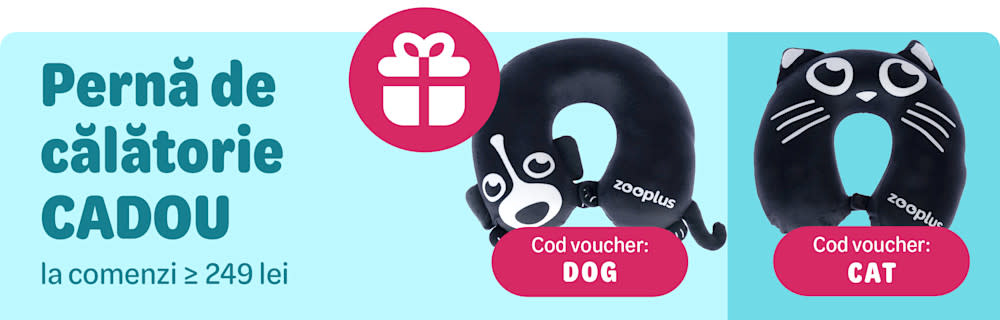 Pernă de călătorie CADOU la comenzi ≥ 249 lei. Cod voucher: DOG/CAT