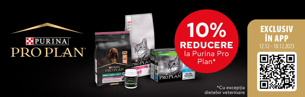 10% reducere la Purina Pro Plan