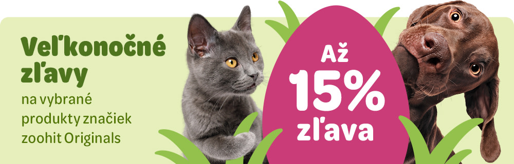 Veľkonočné zľavy na vybrané produkty značiek zoohit Originals - až 15 % zľava