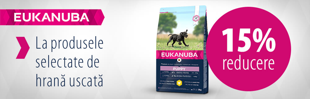 15% reducere! Eukanuba hrană uscată pentru câini