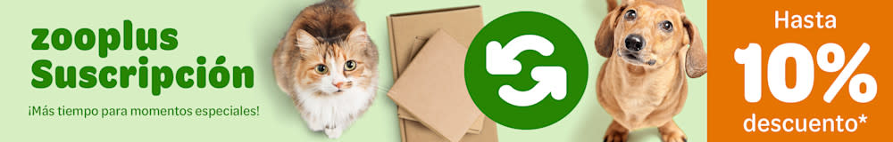 10 % de descuento en tu primer pedido de zooplus Suscripción