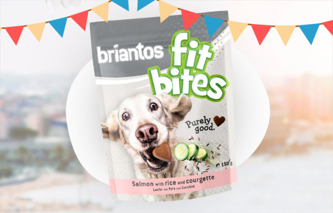 Briantos FitBites saumon, riz, courgettes pour chien 150 g