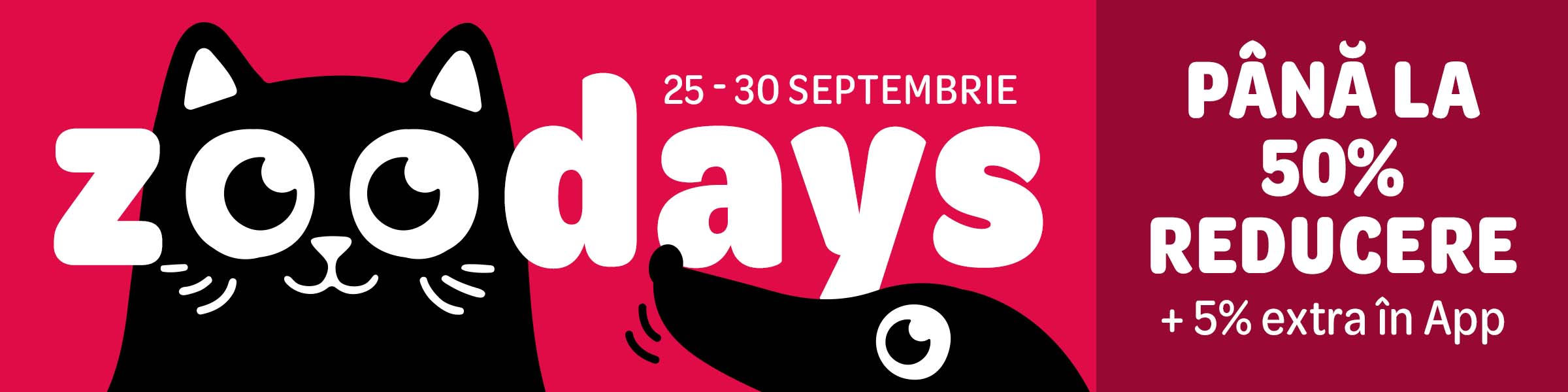zoodays - până la 50% reducere + 5% EXTRA în APP