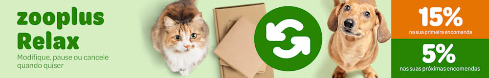 15 % de desconto na sua primeira encomenda zooplus Relax
