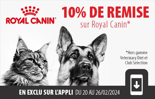 10% de remise sur toute la gamme Royal Canin avec l'appli zooplus