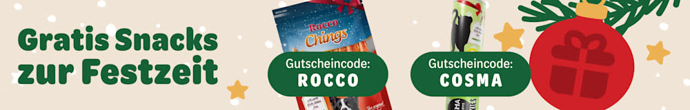 Gratis Snacks von Rocco und Cosma.