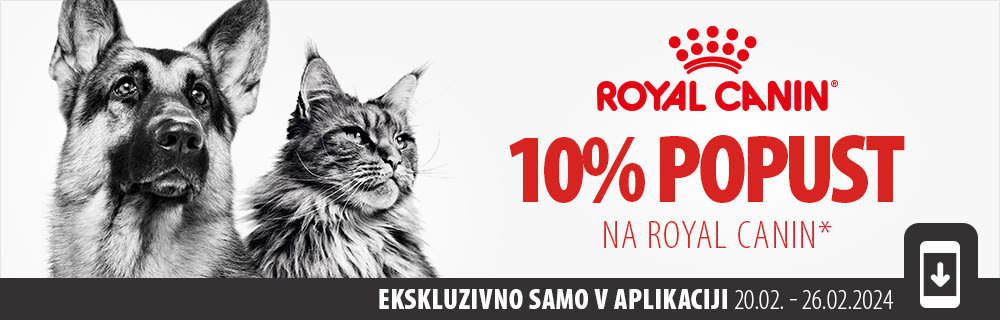 10% popust na Royal Canin hrano v mobilni aplikaciji