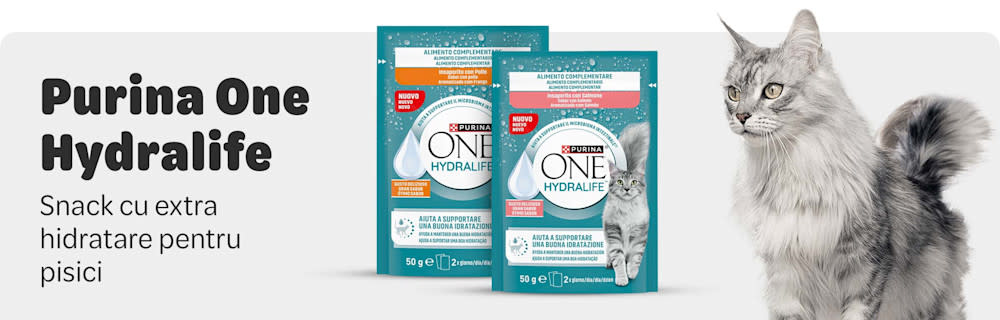 Purina ONE. Hydralife. Snack cu extra hidratare pentru pisici. 