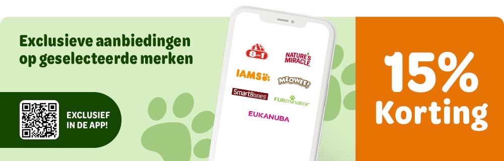 15% korting op geselecteerde merken in de APP!