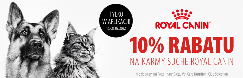 Karmy Royal Canin 10% taniej z aplikacją